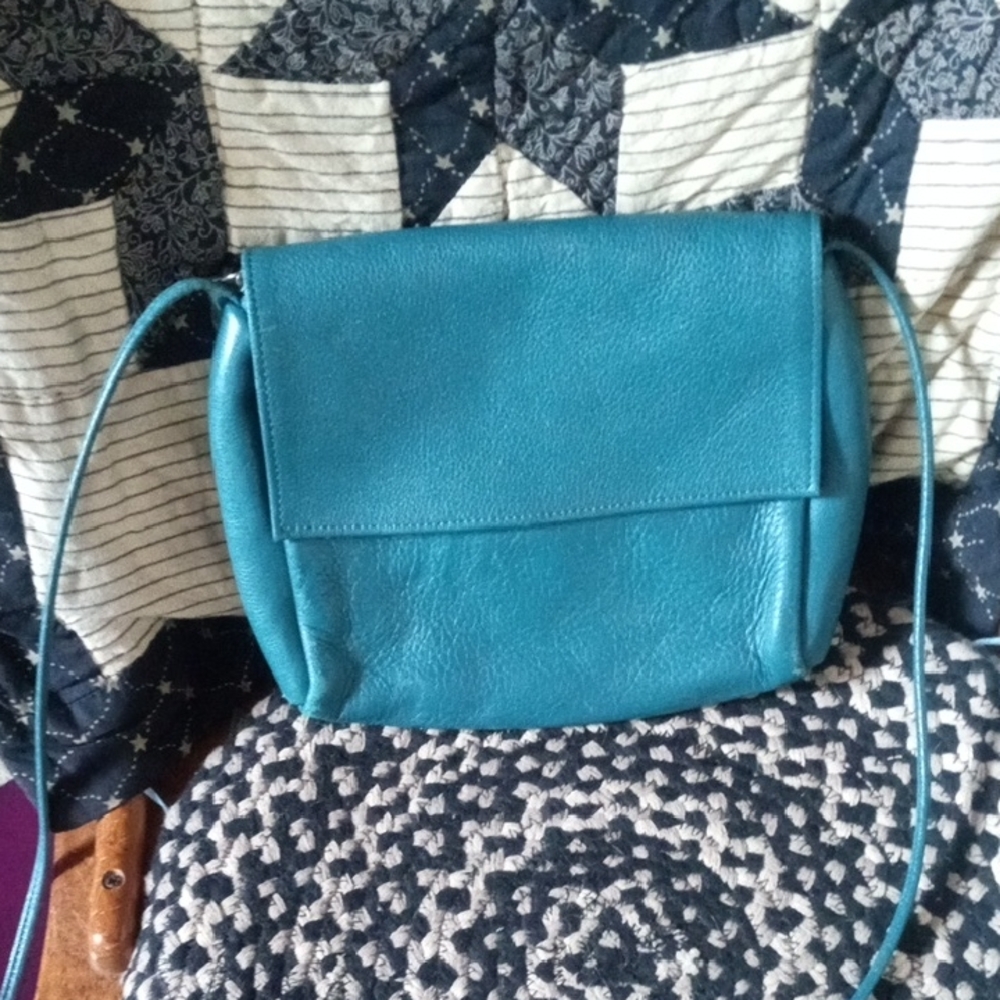 Teal SAS Leathy Crossbody